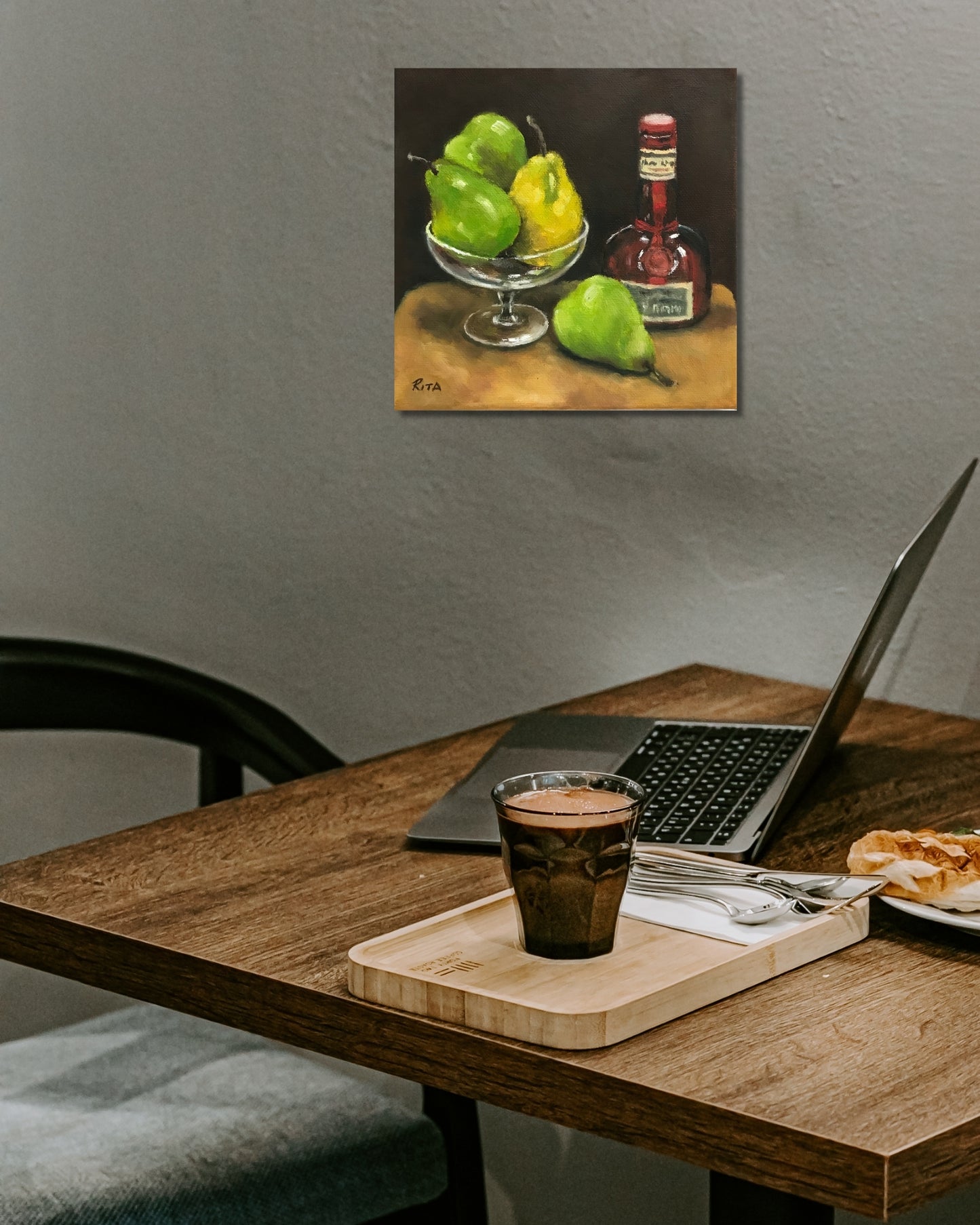 Pears, Glass and Bottle