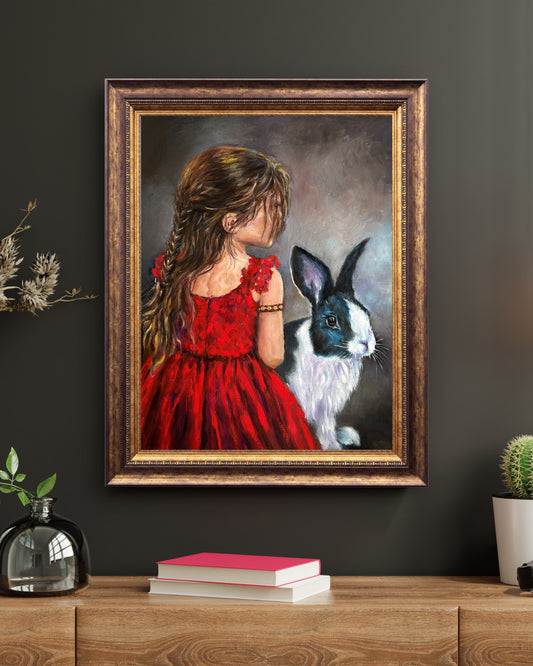 The Girl in Red and Her Rabbit