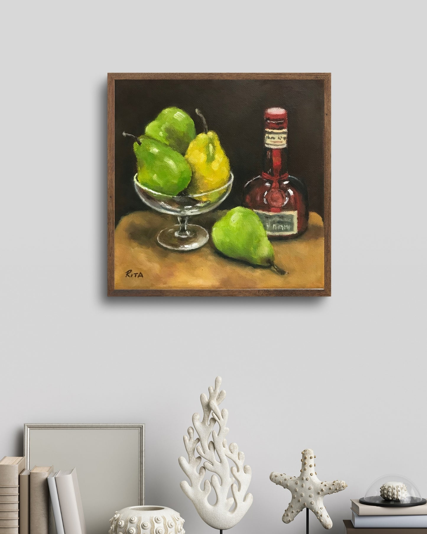 Pears, Glass and Bottle