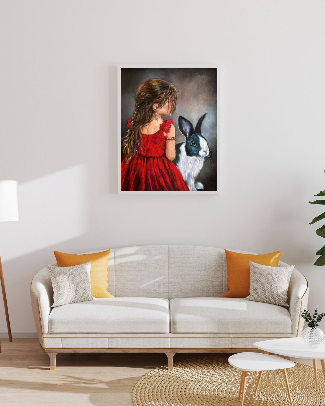 The Girl in Red and Her Rabbit