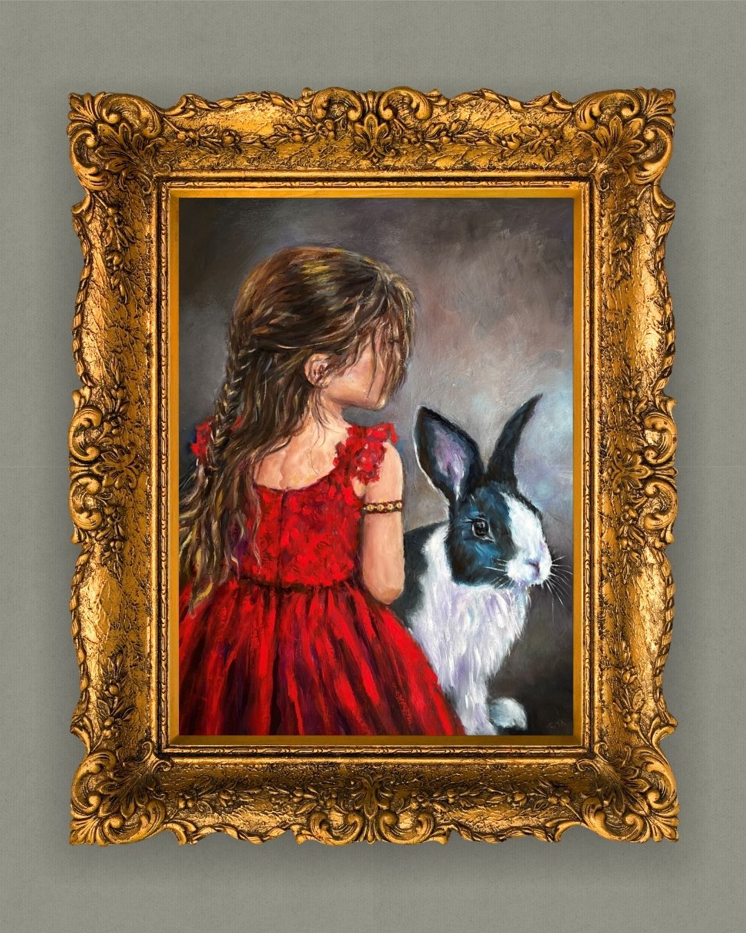 The Girl in Red and Her Rabbit