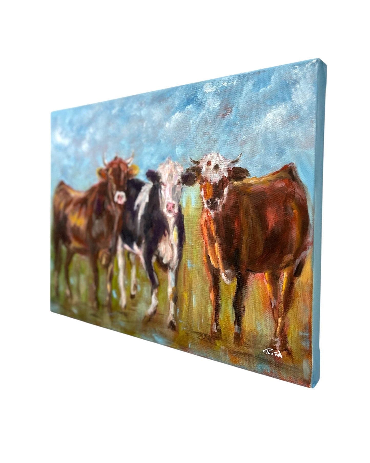 Three Cows Under Open Skies