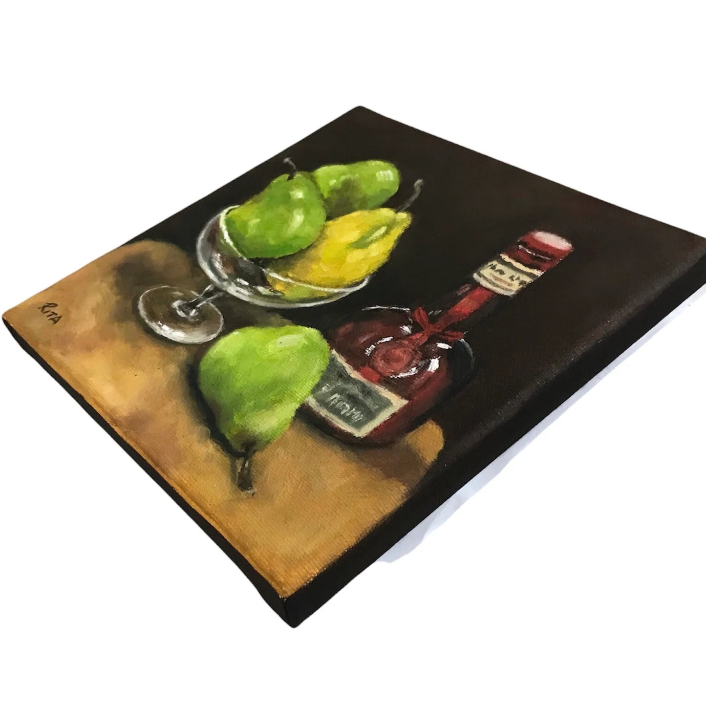 Pears, Glass and Bottle